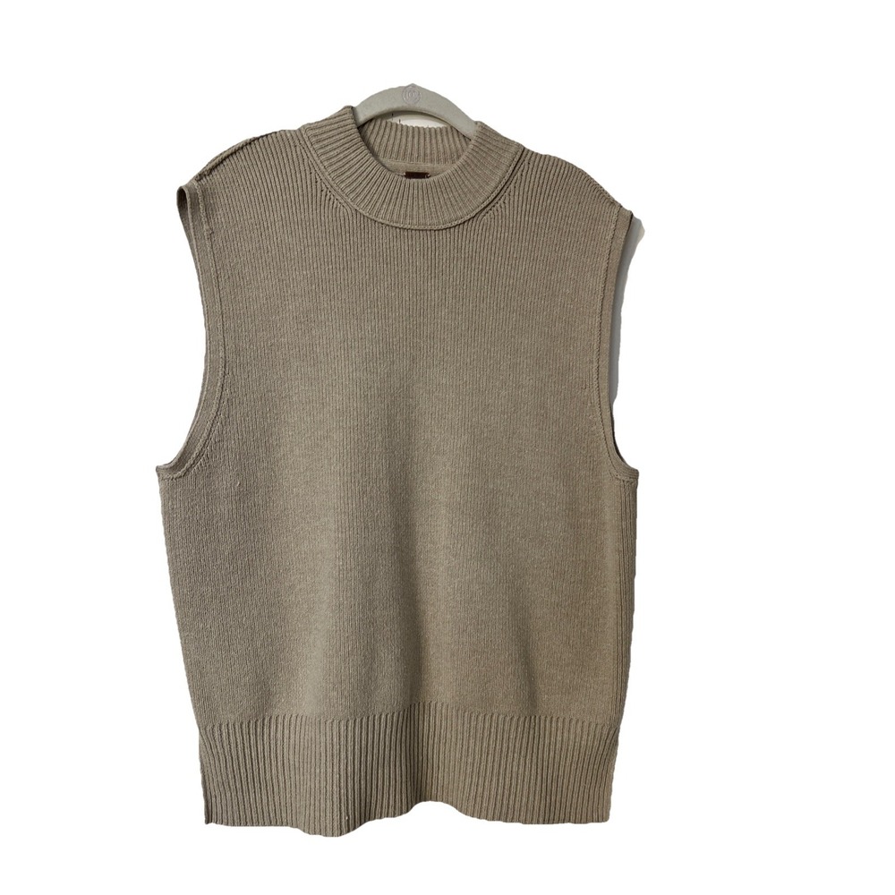 Free People Easy Street Tunic Vest Women's‎ Size XS - Oversized Boxy Tan